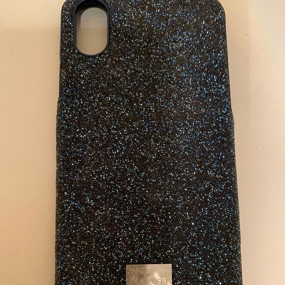 Blue Swarovski case for iPhone X